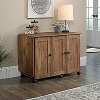 Sauder Select Sewing And Craft Table, 29inH x 40inW, Vintage Oak