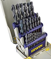 IRWIN 29-Piece Black Oxide Drill Bit Set 1/16 to 1/2 in