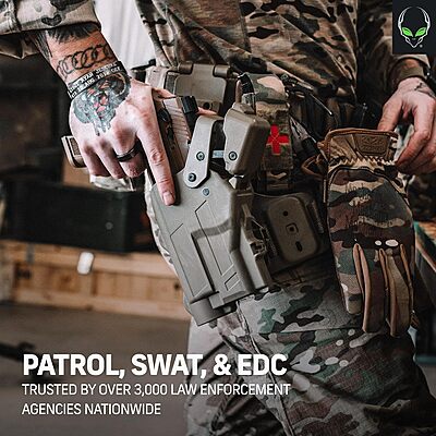 ALIEN GEAR Rapid Force Level 3 Duty Holster — Right Hand — Optic-Ready Mid Ride Belt Slide
