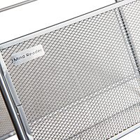 Mind Reader Hanging File Folder Organizer, Desktop Organizer, Metal Mesh, 13" L x 9.75" W x 10.25" H