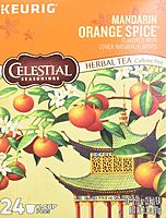 Celestial Seasonings Mandarin Orange Spice Herbal Tea, K-Cup Portion Pack for Keurig K-Cup Brewers, 24-Count 24 Count (Pack of 1)