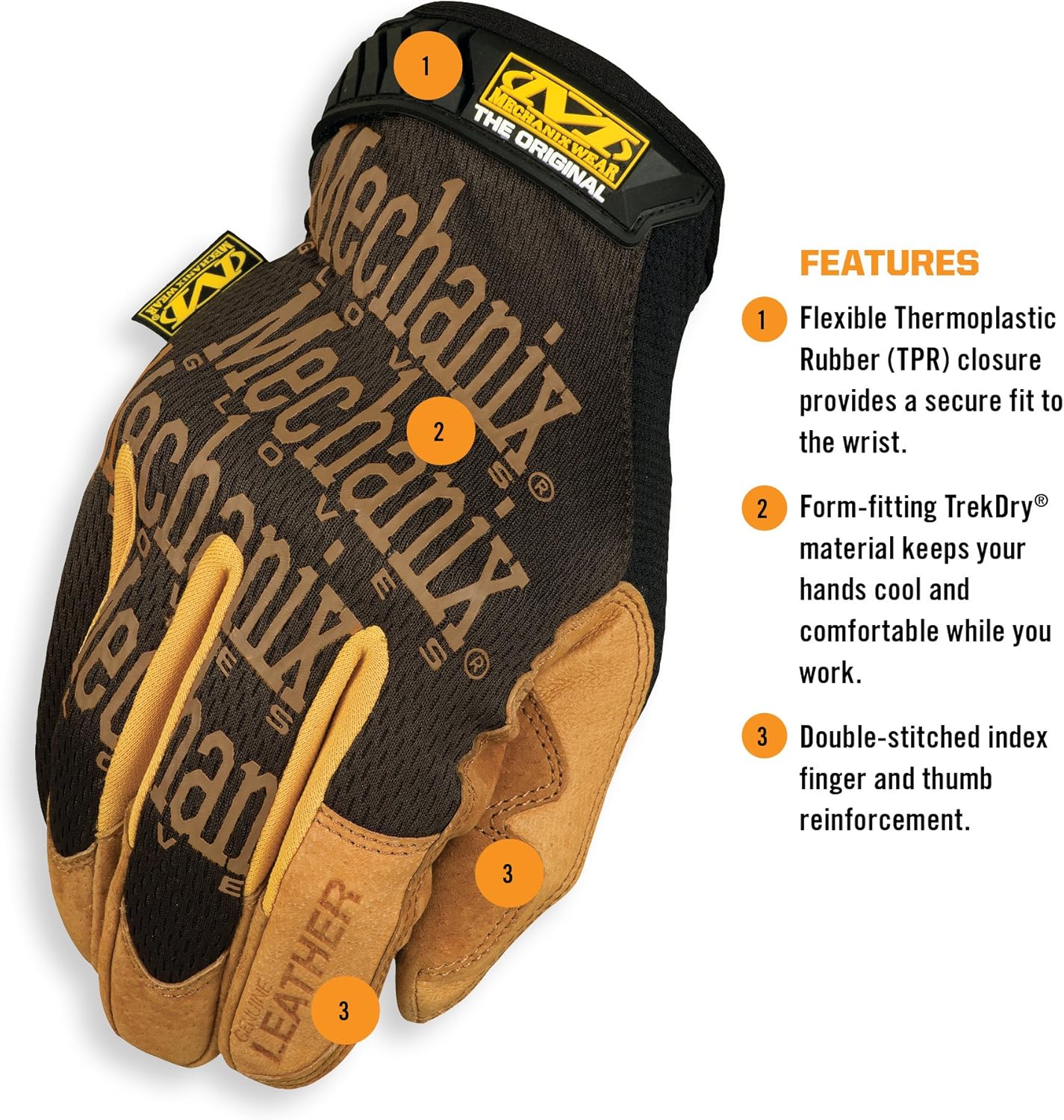 Mechanix Wear Original Durahide Leather Work Gloves