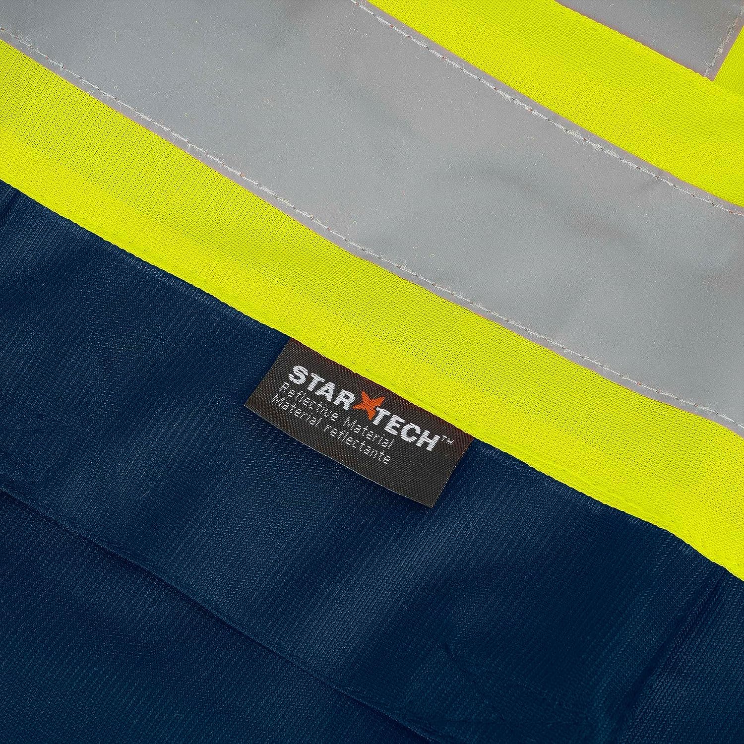 Pioneer Hi-Vis Reflective Safety Vest, Solid Neon, 8 Pockets, Zipper, Adjustable
