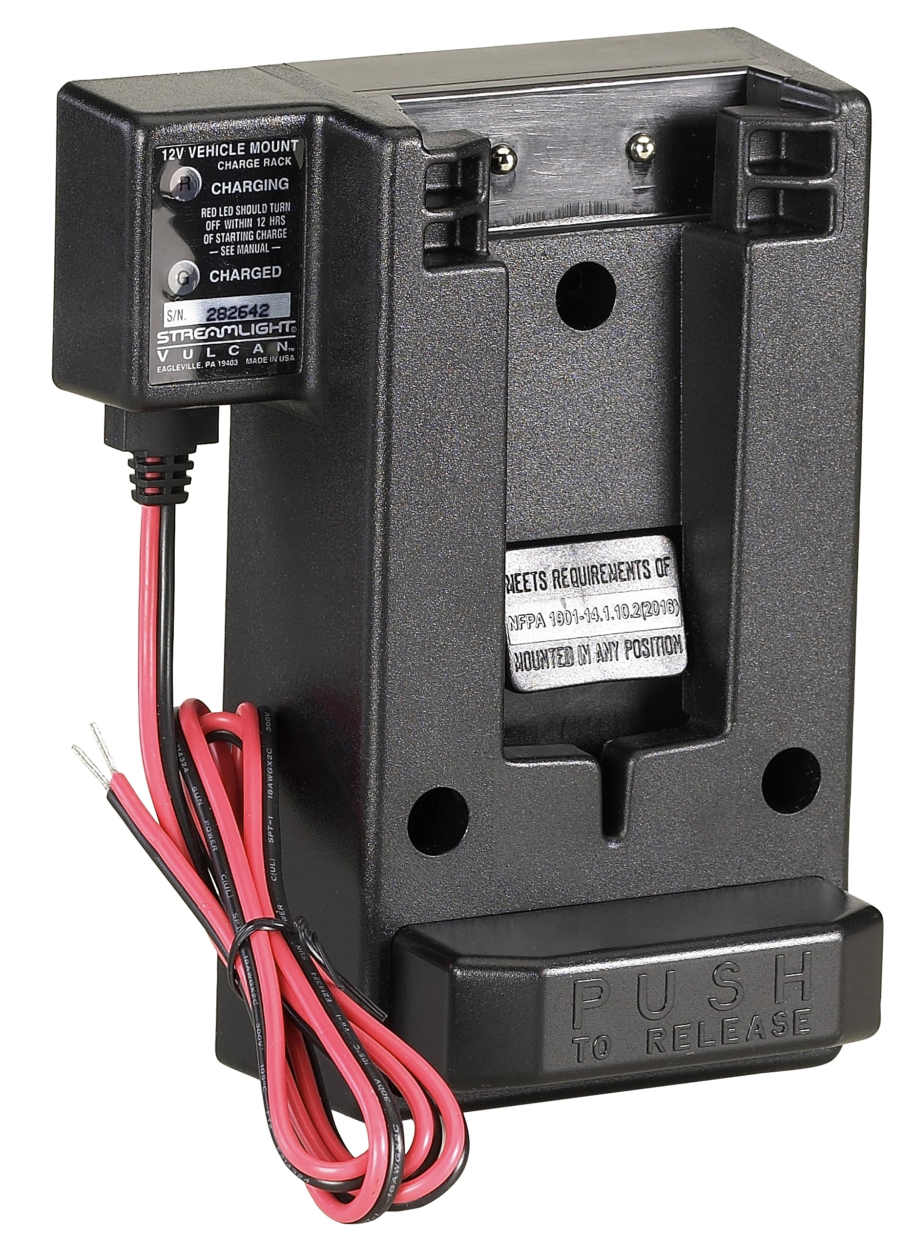 Streamlight 44132 Direct Wire 12V DC Mounting Rack (Vulcan Series) Black