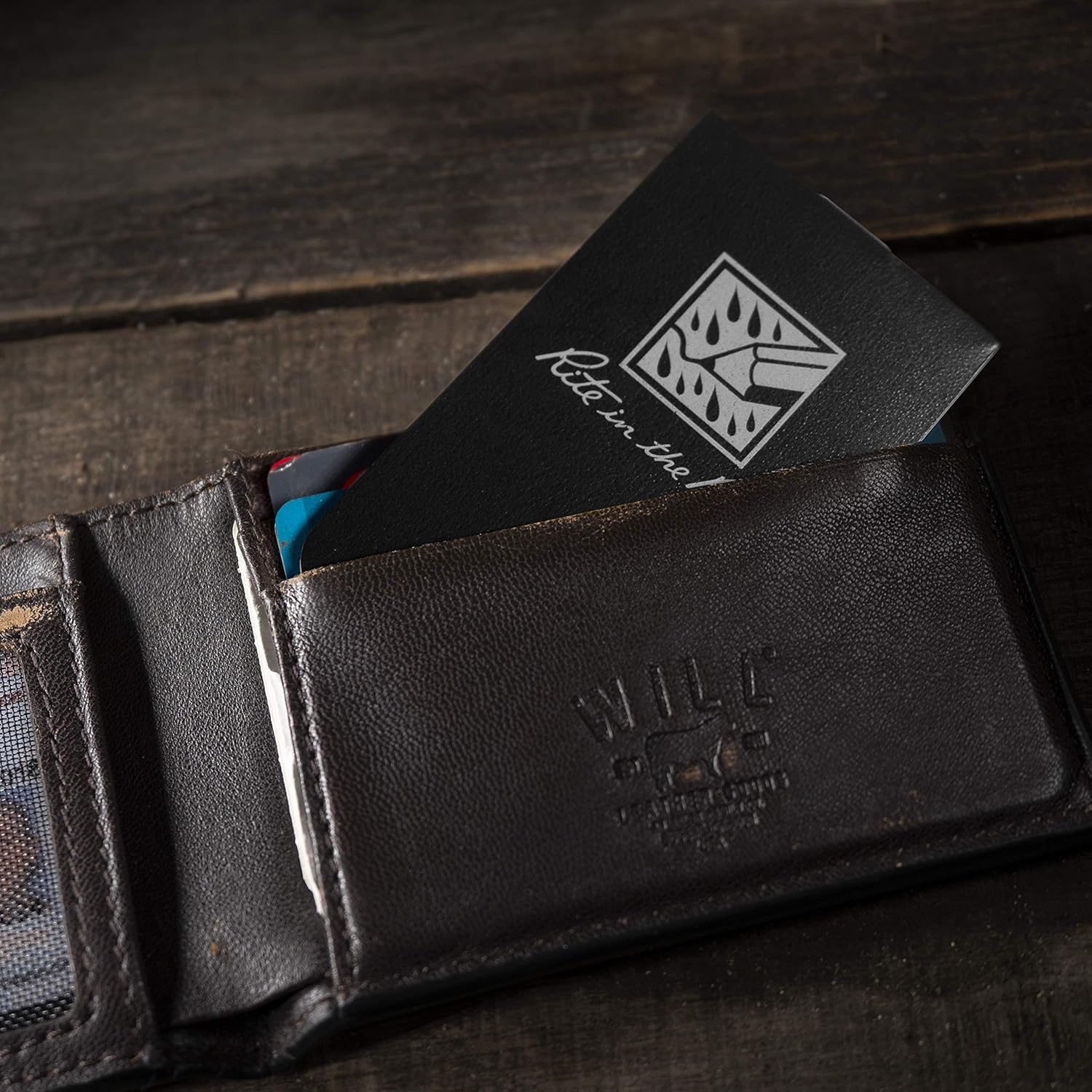 Rite in the Rain Weatherproof On The Go Wallet Notebook, 2" x 3.375", Black Cover, Blank Pages, 6 Pack (No. OTG771L)