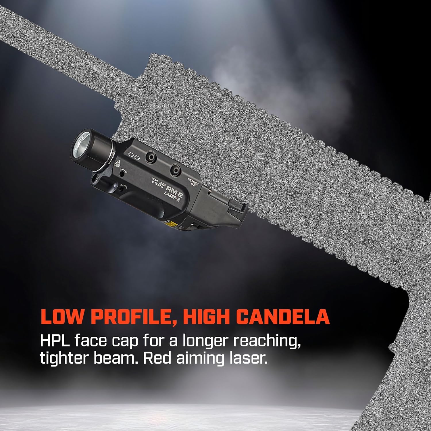 Streamlight 69448 TLR RM 2 1000-Lumen Rail-Mounted Tactical Weapon Light with Integrated Red Aiming Laser, and Key Kit, Black