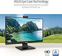 ASUS BE24EQK 23.8” Business Monitor with 1080P Full HD IPS, Eye Care, DisplayPort HDMI, Frameless, Built-in Adjustable 2MP Webcam, Mic Array, Stereo speaker, Video Conference,BLACK