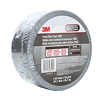 3M Value Duct Tape 1900, Silver Color, Thin Duct Tape, High Tack Adhesive, Moisture Resistant, 1.88 in x 50 yd, 5.8 mil