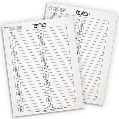 MAIL BOSS Key Boss Heavy-Duty High Security 105-Position Locking Key Cabinet & Drop Box