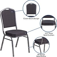 Flash Furniture HERCULES Series Crown Back Stacking Banquet Chair