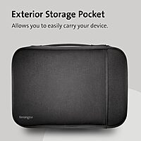 Kensington Laptop Sleeve with Storage Pocket and Fleece Interior
