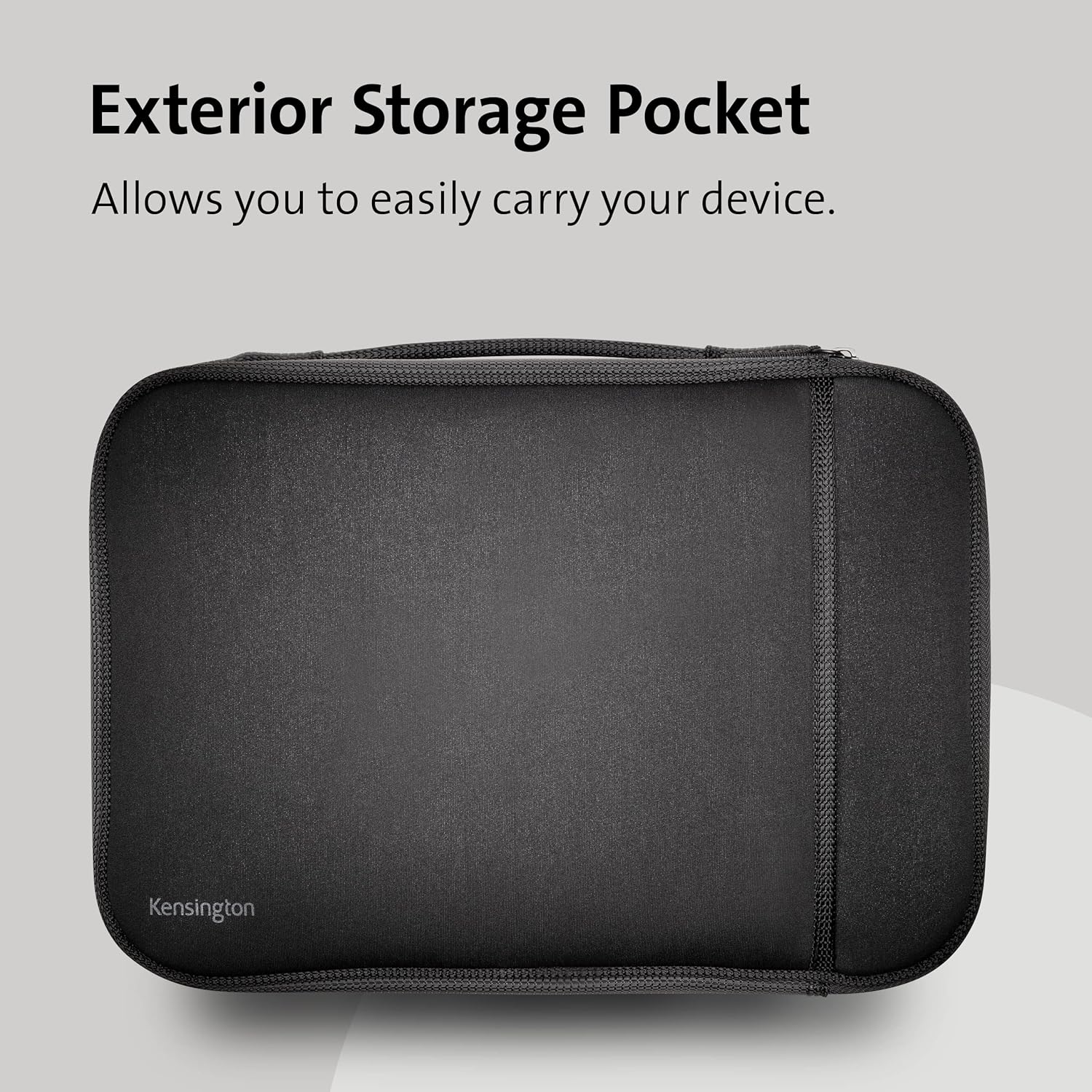 Kensington Laptop Sleeve with Storage Pocket and Fleece Interior