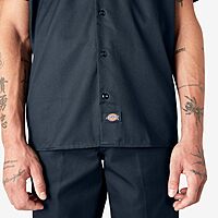 Dickies Men’s Short Sleeve Work Shirt – Durable Twill Button Down