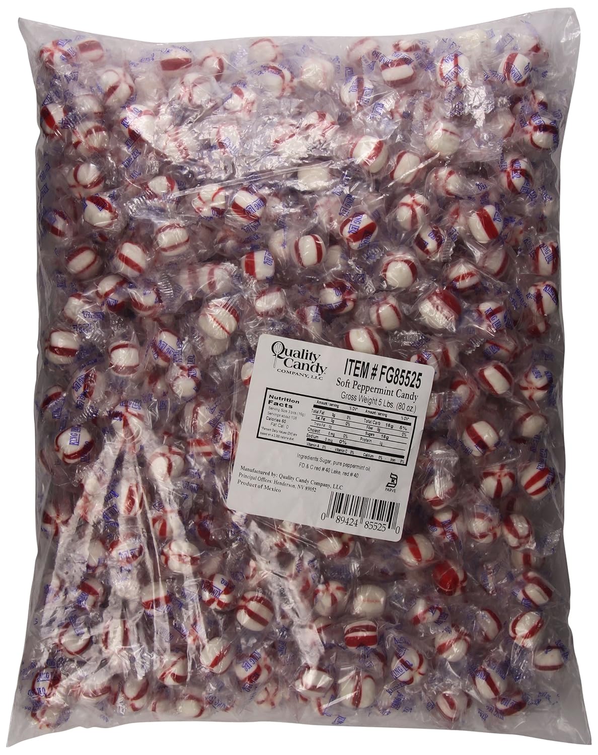 King Leo Soft Peppermint Candy, 5 lb Bag