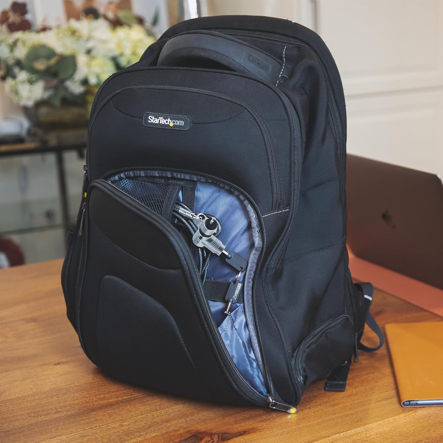 StarTech.com Universal 3-in-1 Laptop Lock 6.6ft (2m) Security Cable