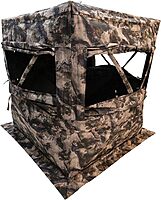 BOG Prevail Sitting Height Ground Blind Mossy Oak with StealthZip Silent Zippers, StealthTrac Silent Windows