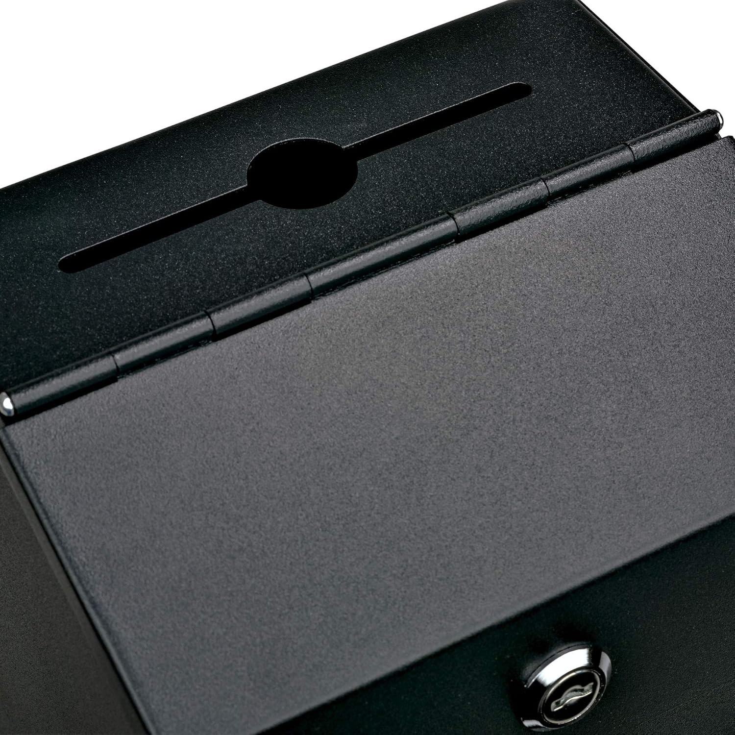 Mail Boss Locking Steel Suggestion Box (9.5" H x 7" W x 6" D) - Black
