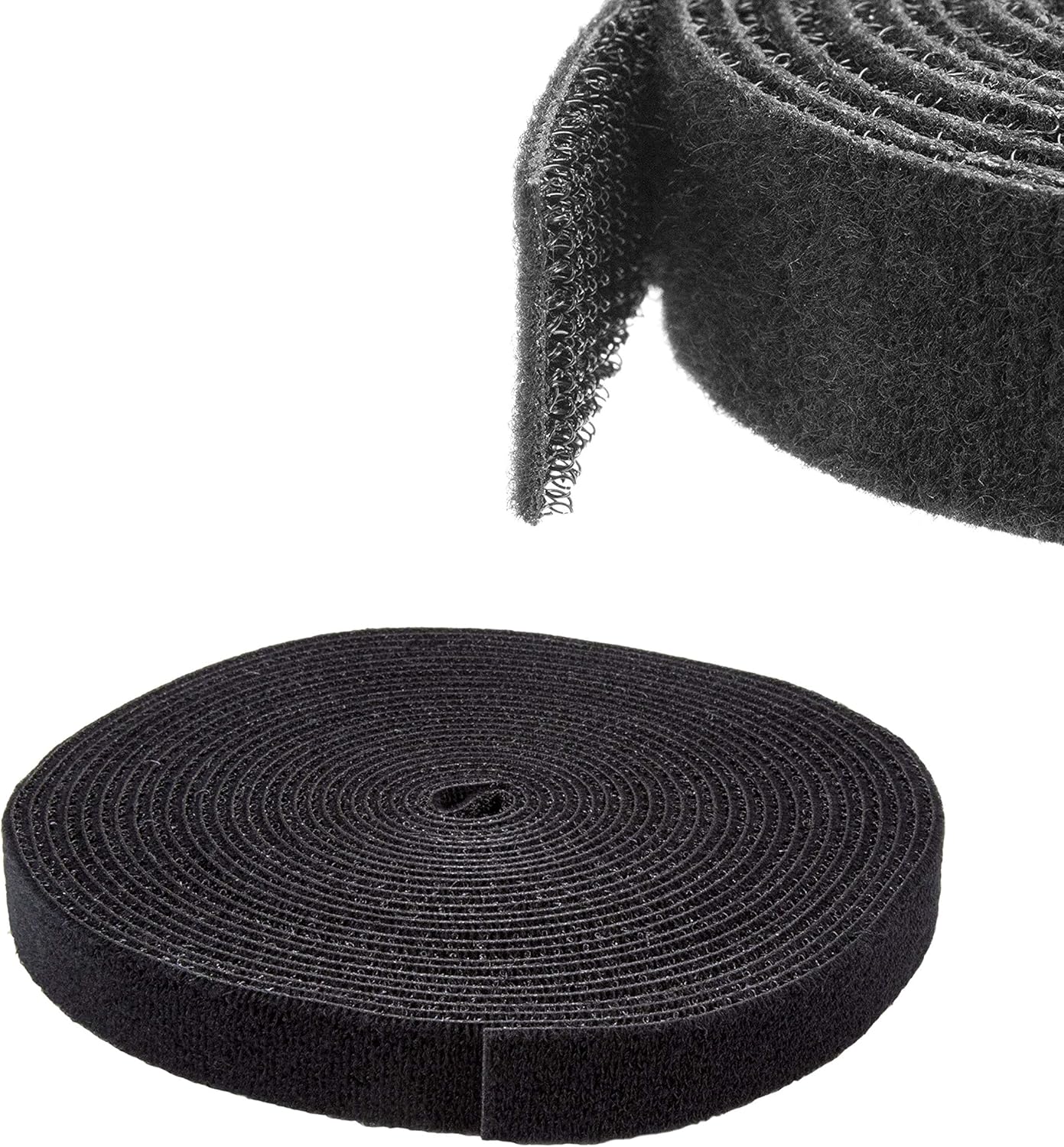 StarTech.com Hook and Loop Roll - Cut-to-Size Reusable Cable Ties - Black