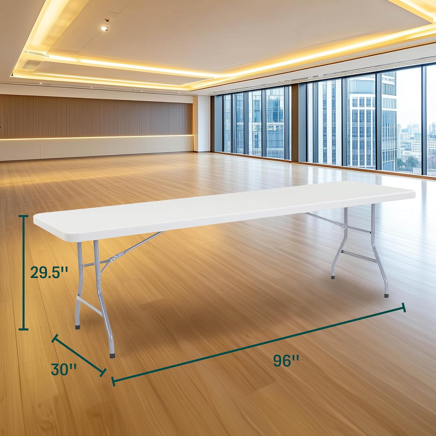 National Public Seating Plastic Folding Table - Heavy-Duty Portable Indoor/Outdoor