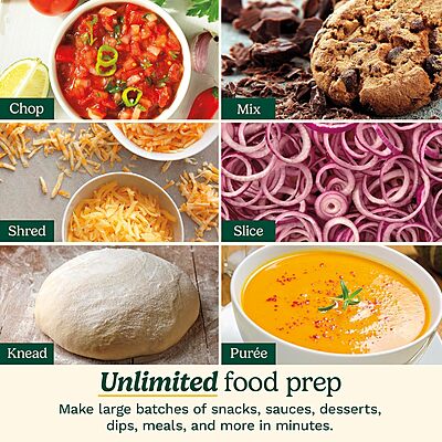 Cuisinart Food Processor with Universal Blade and Reversible Shredding/Slicing Discs