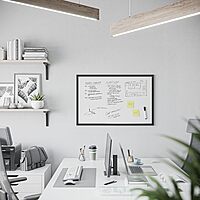 U Brands Magnetic Dry-Erase Board, 36 X 24 Inches, Black Wood Frame (311U00-01) 35"W x 23"H