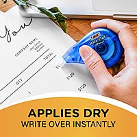 BIC Wite-Out Brand EZ Correct Correction Tape, 19.8 Feet, 4-Count Pack of White Correction Tape, Fast, Clean and Easy to Use Tear-Resistant Tape Office or School Supplies