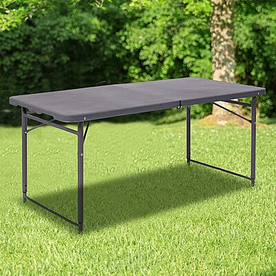 FLASH FURNITURE Bi-Fold Plastic Folding Table