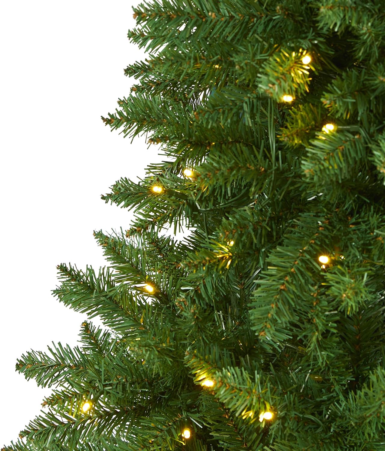 Nearly Natural 6ft. Slim Green Mountain Pine Artificial Christmas Tree with 250 Clear LED Lights 6ft Green