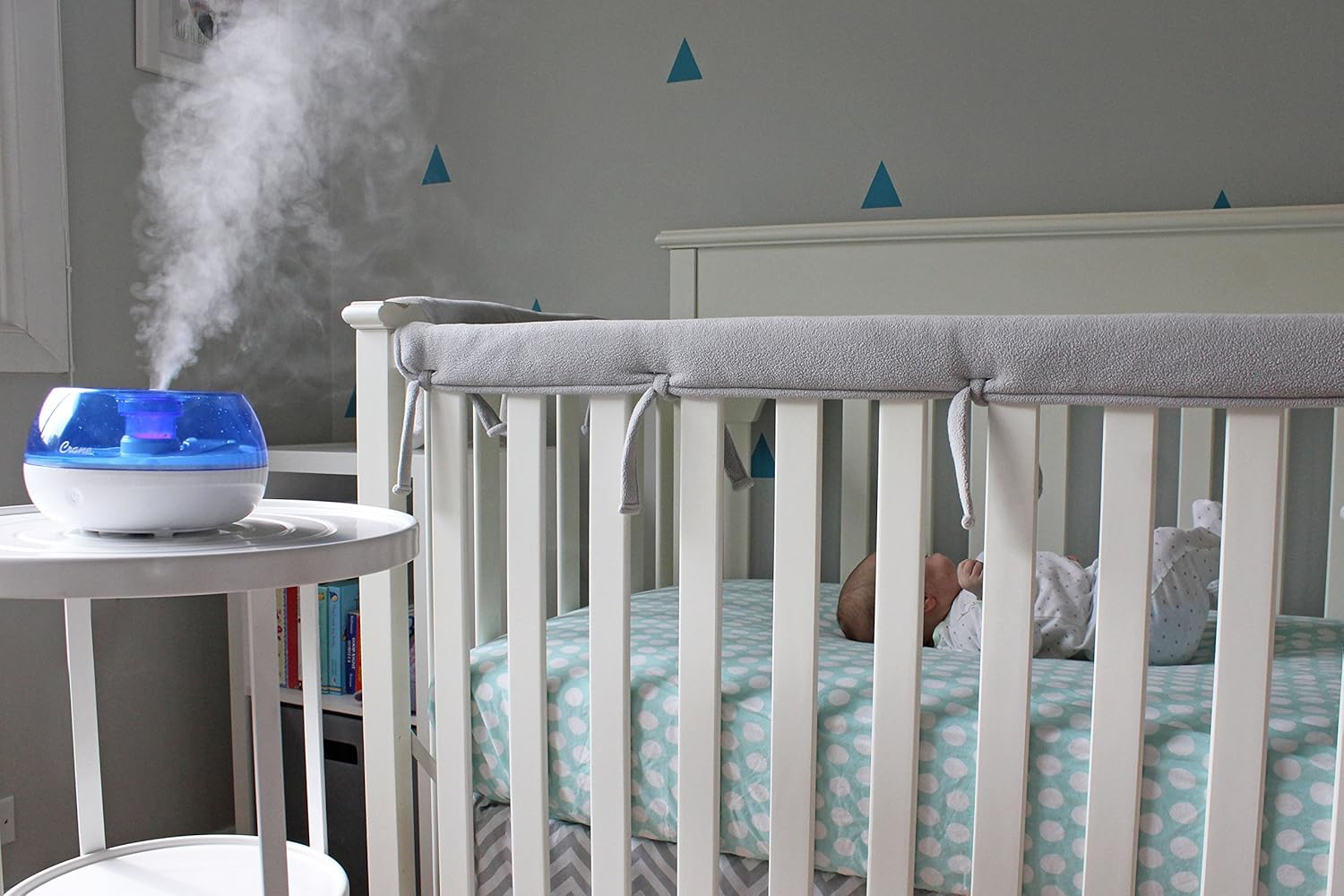 Crane Personal Ultrasonic Cool Mist Travel Humidifier and Vaporizer for Congestion Relief, 360° Adjustable Nozzle