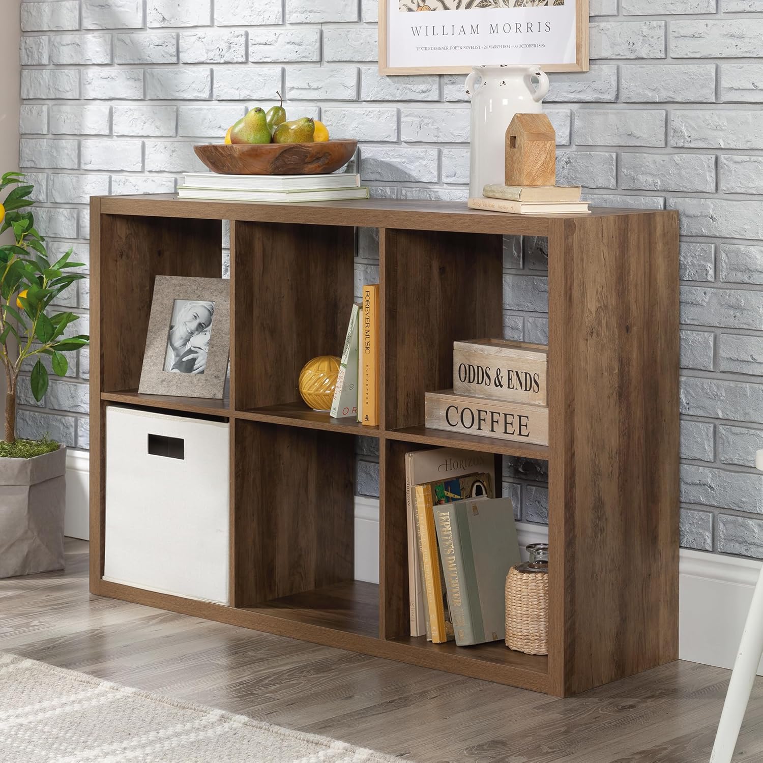 Sauder Select 44inH 6-Cube Organizer Storage Bookcase