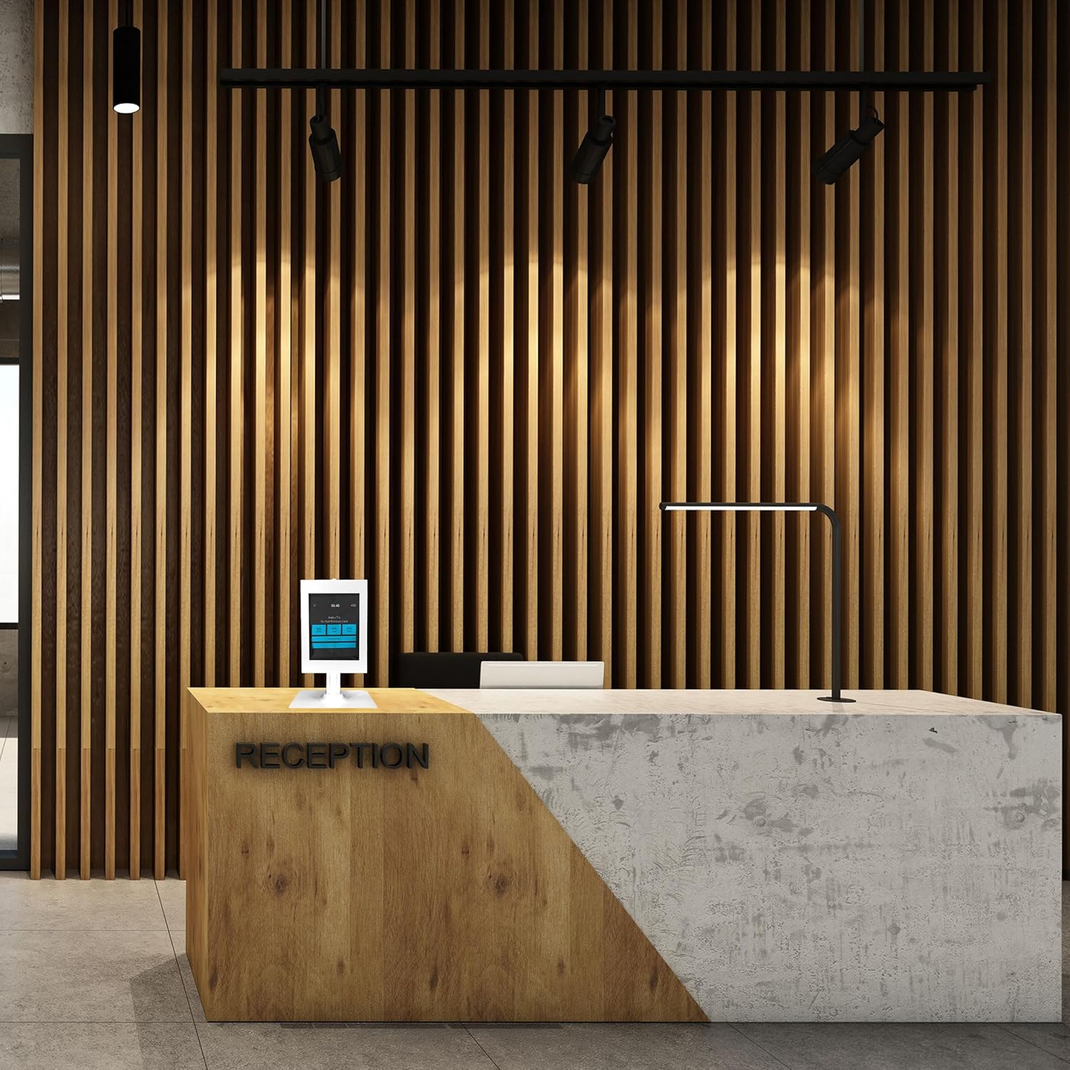 Mount-It! Anti-Theft Tablet Kiosk, Locking Countertop Tablet Enclosure with Freestanding Base - Pro, iPad Air