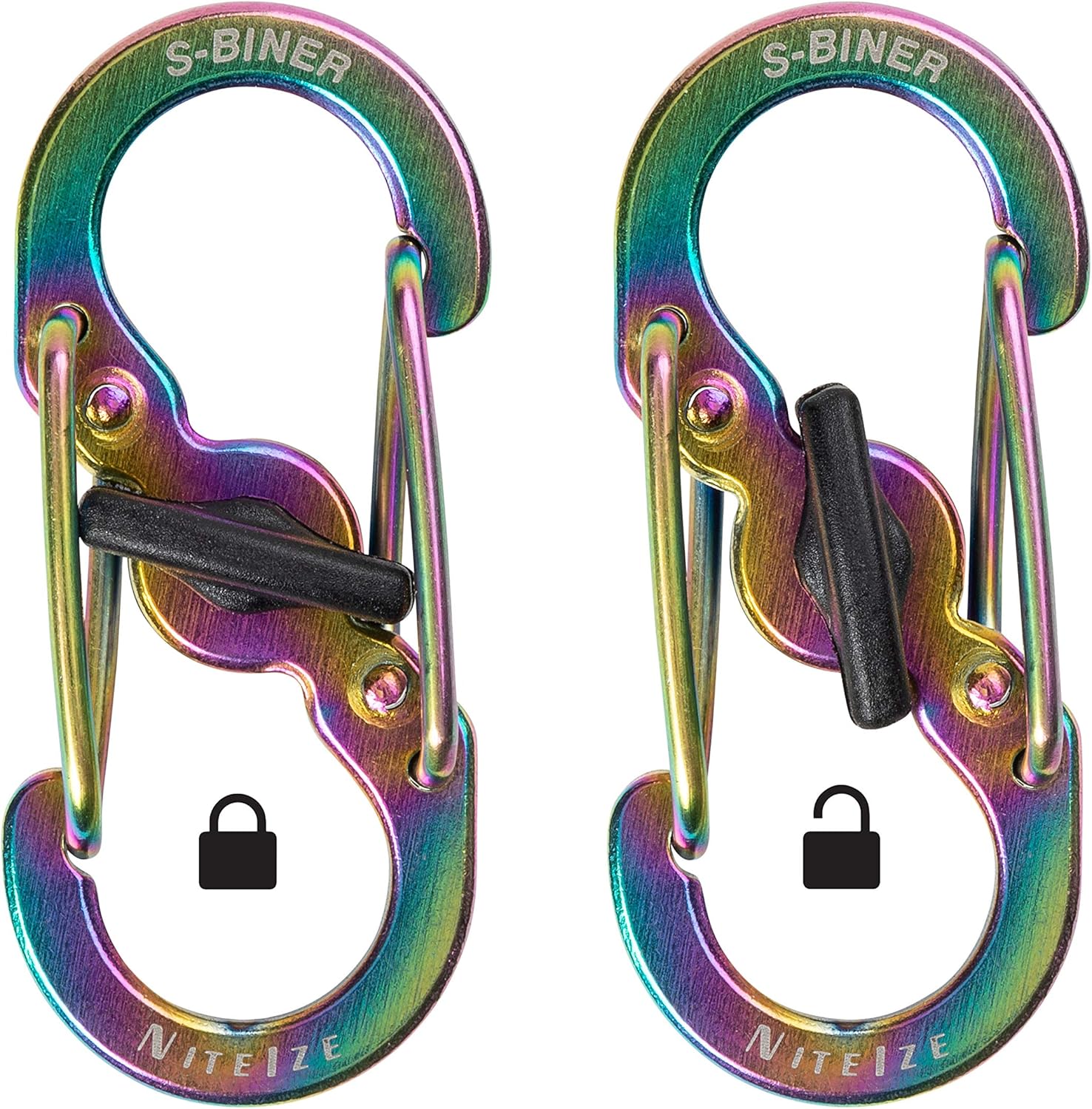 Nite Ize S-Biner MicroLock Stainless Steel Dual-Gate Carabiner Key Holder
