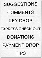 Mail Boss Locking Steel Suggestion Box (9.5" H x 7" W x 6" D) - Black
