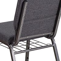 Flash Furniture HERCULES Series 18.5''W Church Chair with Book Rack