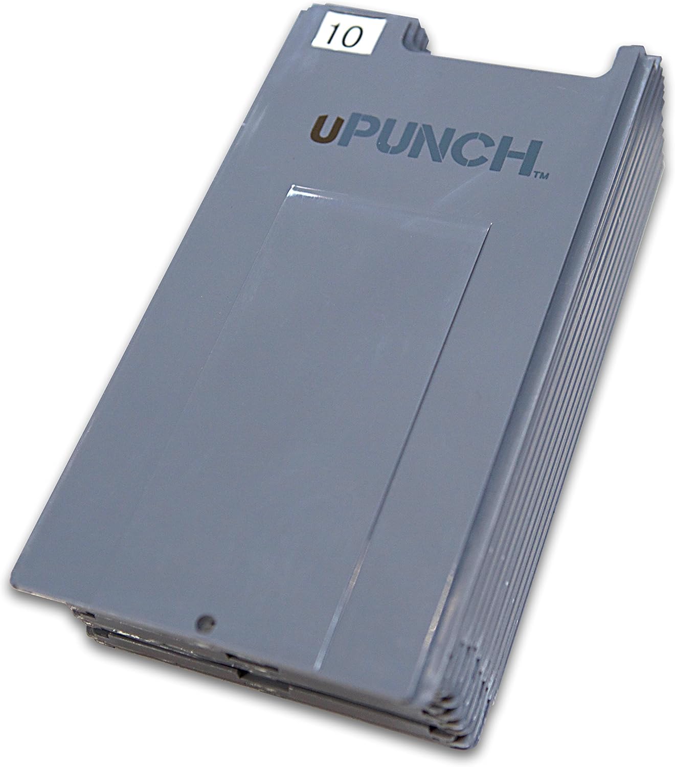 uPunch HNTCR10 Expandable Adjustable Time Card Rack, 10 Pockets, 4inH x 7 5/8inW x 4 1/2inD, Gray