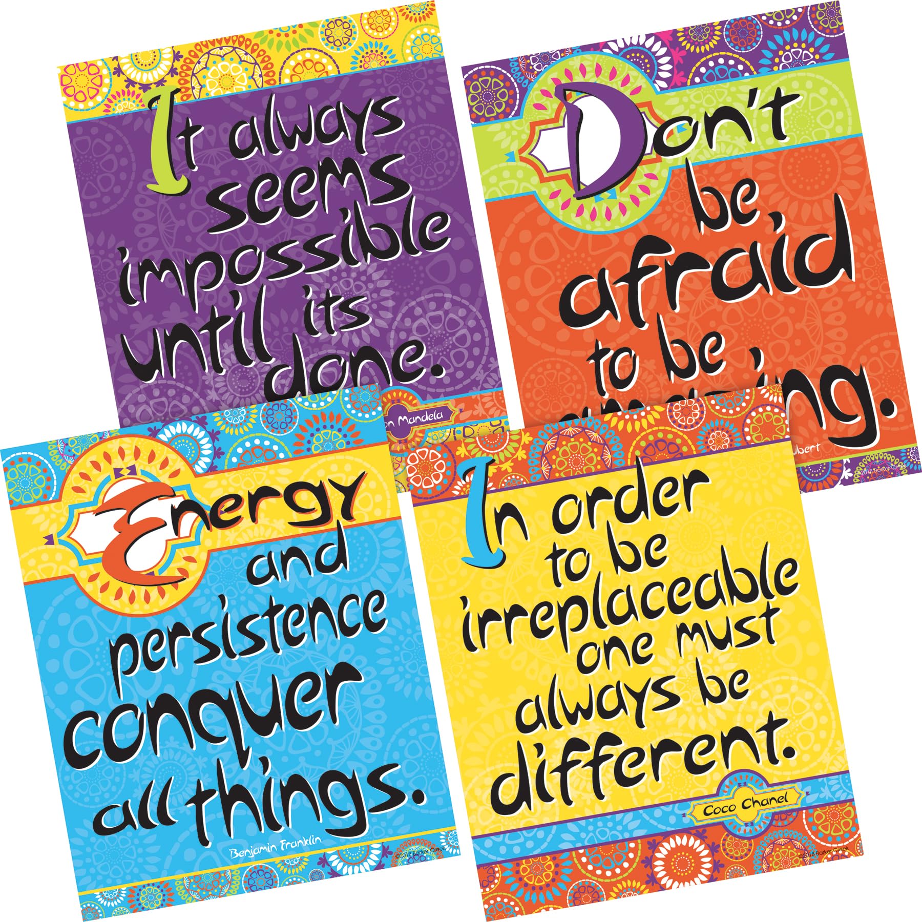 BARKER CREEK Art Print Set - Inspirational Classroom & Home Décor