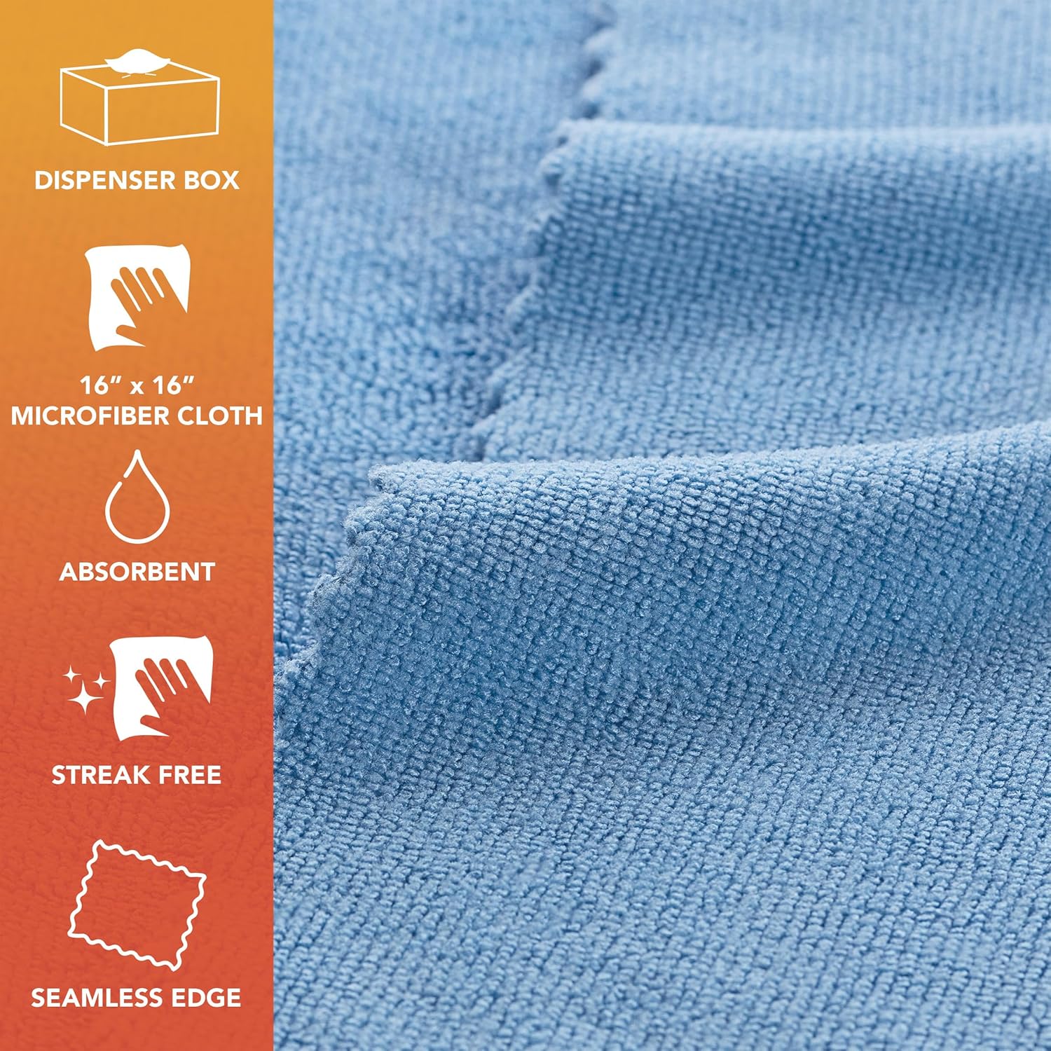 HOSPECO SmartRags Disposable Microfiber Towels, 16 x 16 in, 215 GSM