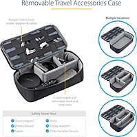 StarTech.com Unisex Backpack Ergonomic Computer Bag with Removable Accessories Case - 1680D Ballistic Nylon, Black