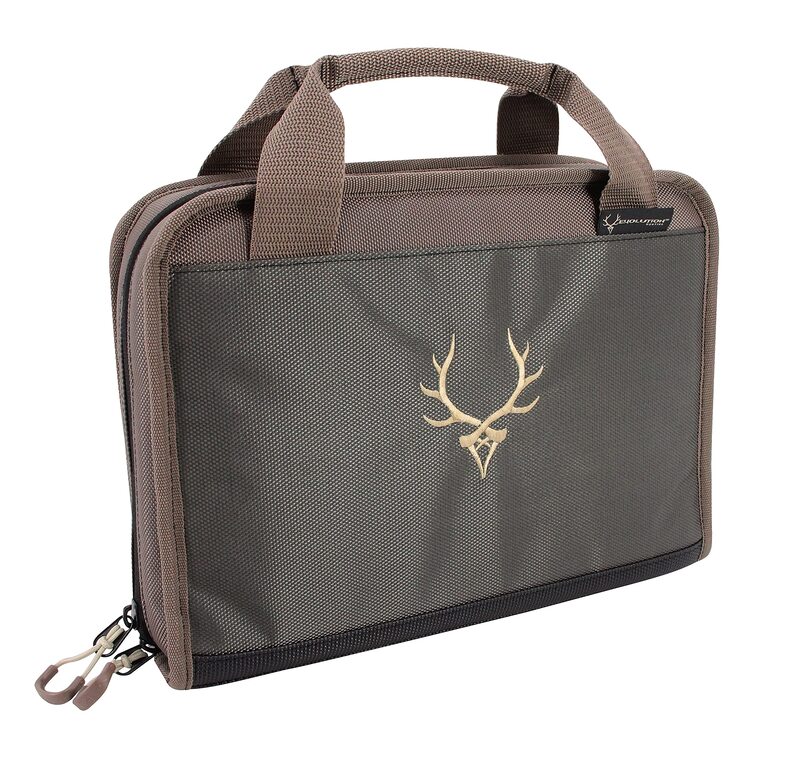 Evolution Outdoor Marksman Series Double Pistol Case – 13 in, 1680D, Gun Case with Fleece Lining, Hunting Gun Bag Green