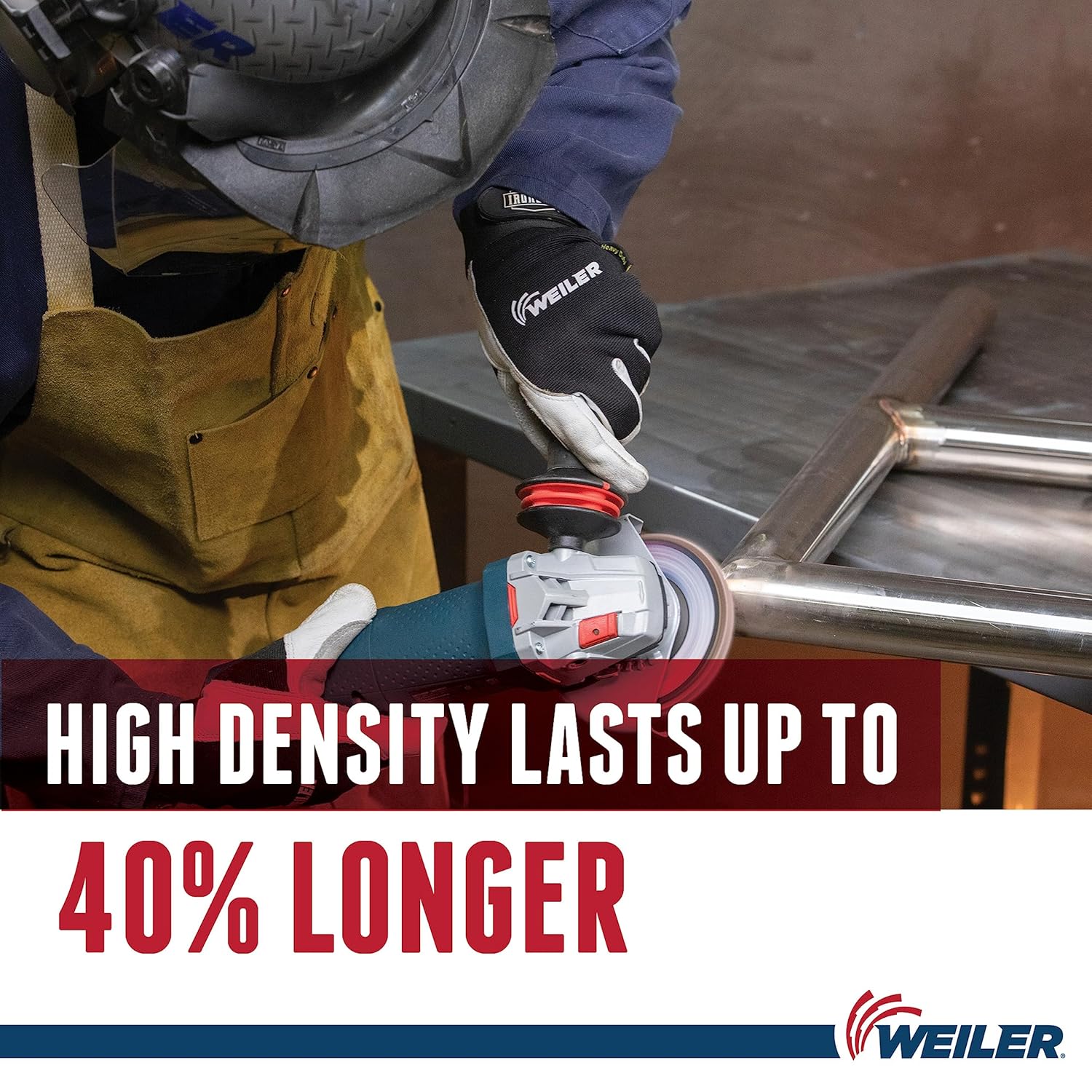 Weiler 50130 Saber Tooth 7/8" Arbor, 4-1/2" Diameter, 40 Grit, Ceramic, Phenolic Backing