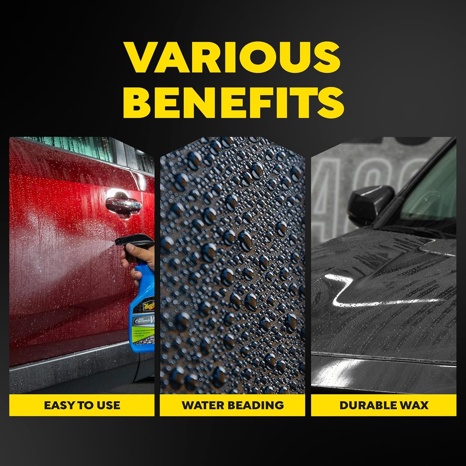 Meguiar's Hybrid Ceramic Wax, Easy-to-Use Spray Wax for Car Detailing with the Superior Protective Power of Advanced SiO2