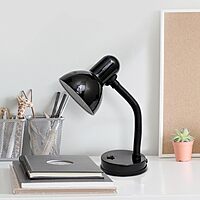 SIMPLE DESIGNS LD1003 Basic Metal Desk Lamp with Flexible Hose Neck