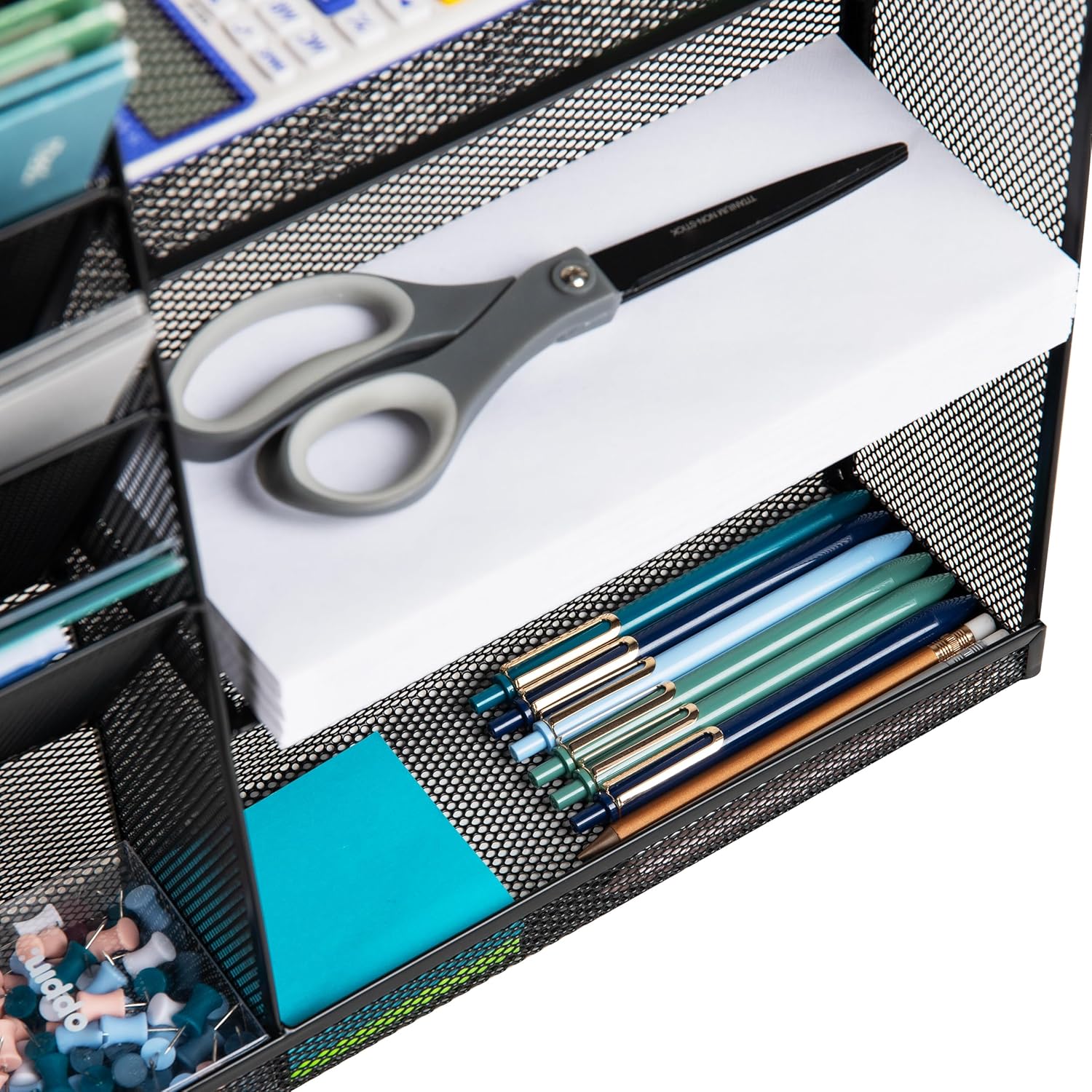 MIND READER 4-Tier Vertical File Organizer, Desktop & Wall Mount, Metal