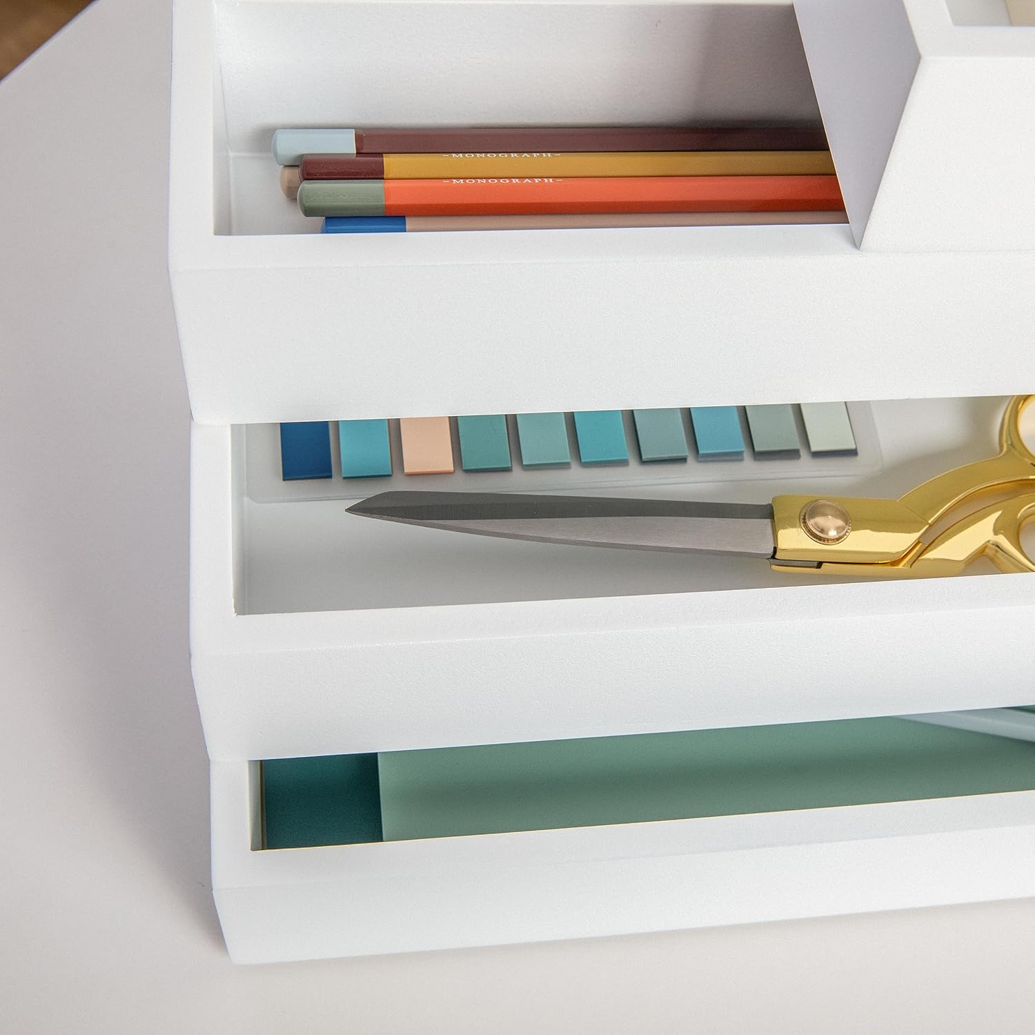 Martha Stewart Enzo 6-Piece Wooden Desk Drawer Organizer Set