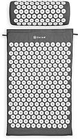 Gaiam Acupressure Mat and Pillow Set, Acupuncture Style Massage Mat & Pillow, Relief for Sciatic Nerve, Muscle Tension, Fibromyalgia, Neck, Shoulder & Back Pain, Migraine & Headaches and Insomnia Grey