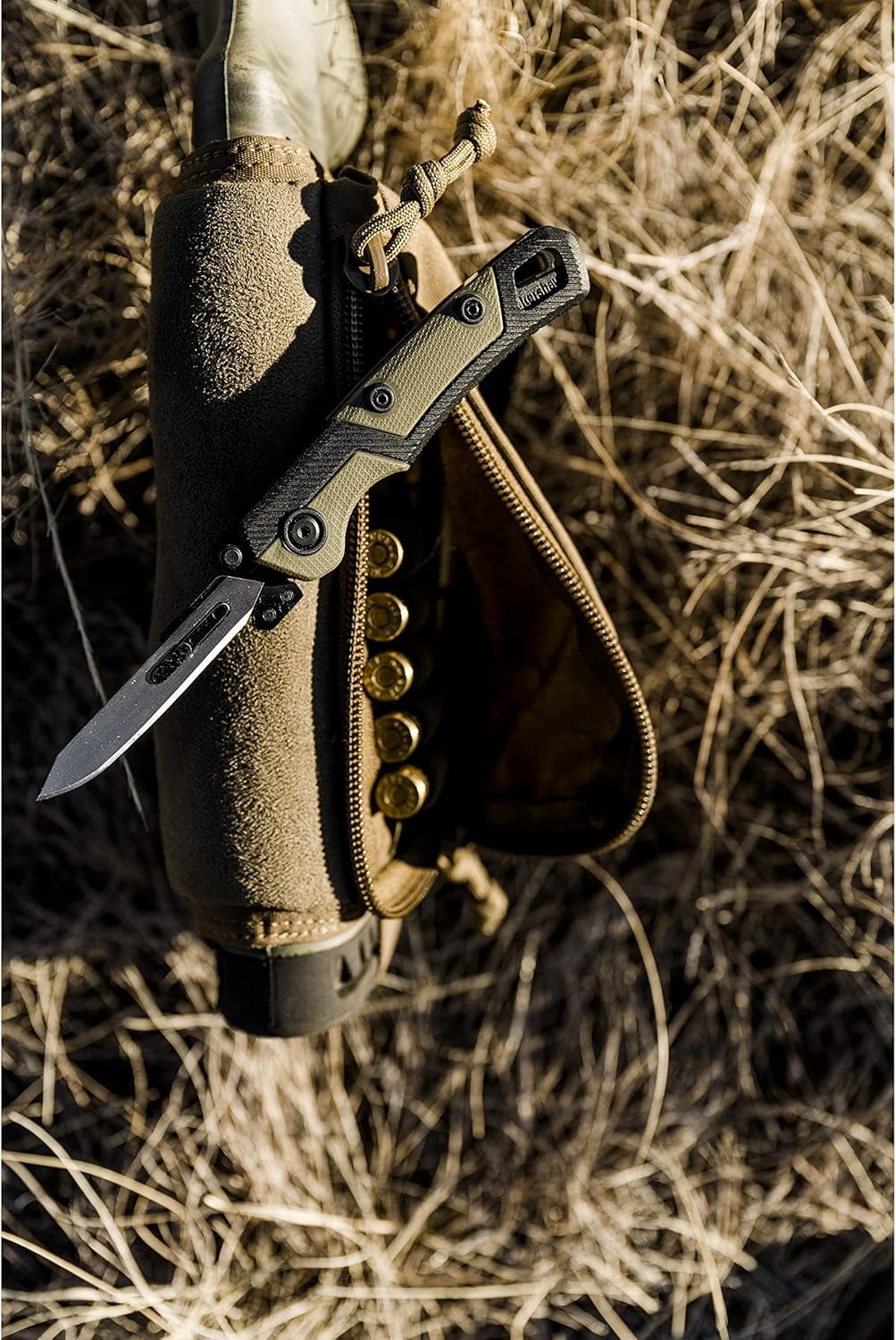 Kershaw Lonerock RBK2, New Skinning and Caping Folding Knife, 2.8 inch Replaceable Surgical Blades