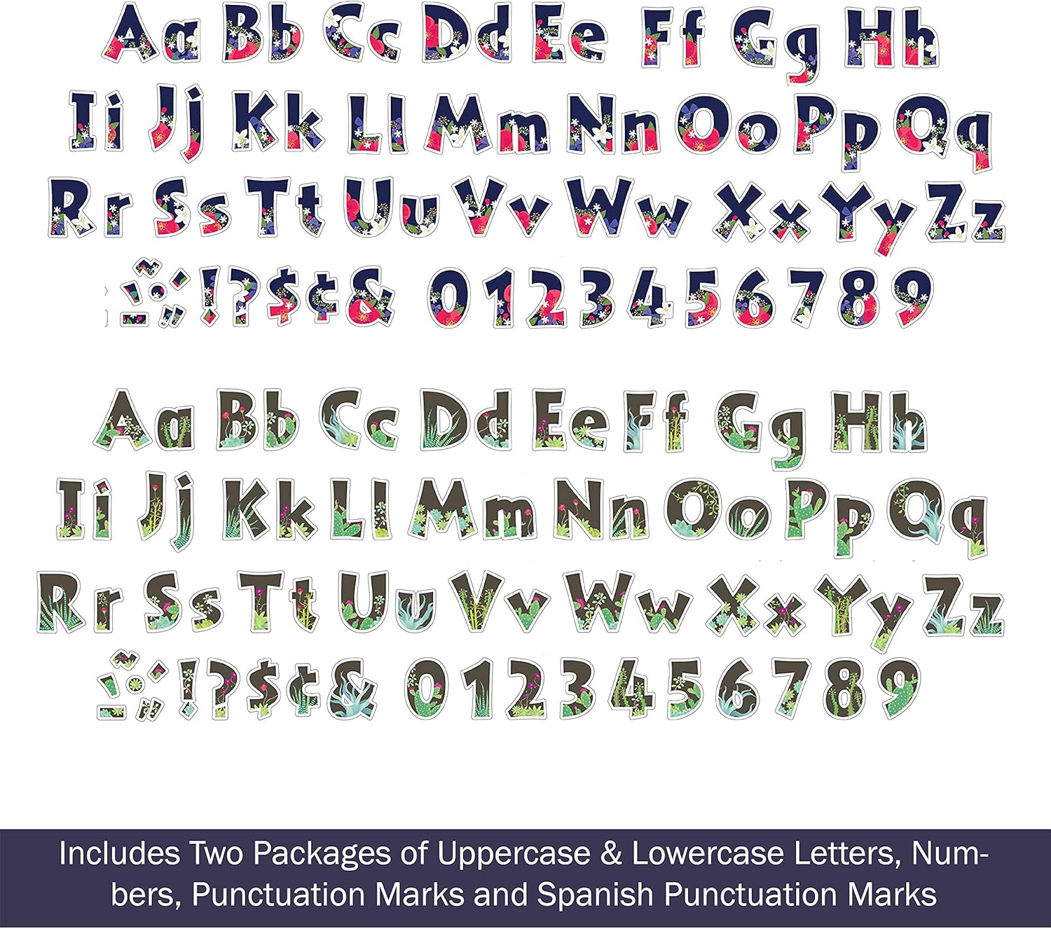 BARKER CREEK Letter Pop-Outs, 4" Multicolor Designer Letters for Bulletin Boards, Posters and Displays