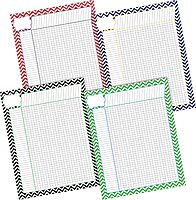 BARKER CREEK Incentive Chart Set of 4, Chevron, 17 x 22