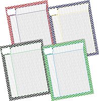 BARKER CREEK Incentive Chart Set of 4, Chevron, 17 x 22
