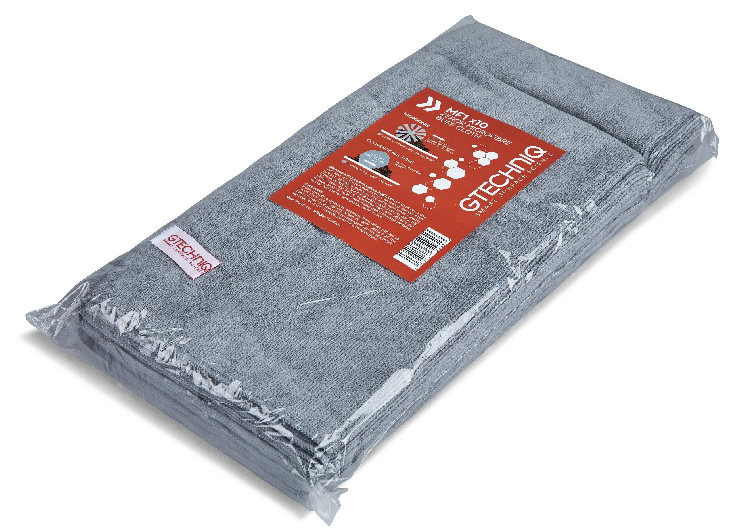 Gtechniq MF1 ZeroR Microfibre Cloth for Cars, Soft Car Cleaning Cloth with Ultra Split Fibres, Machine Washable